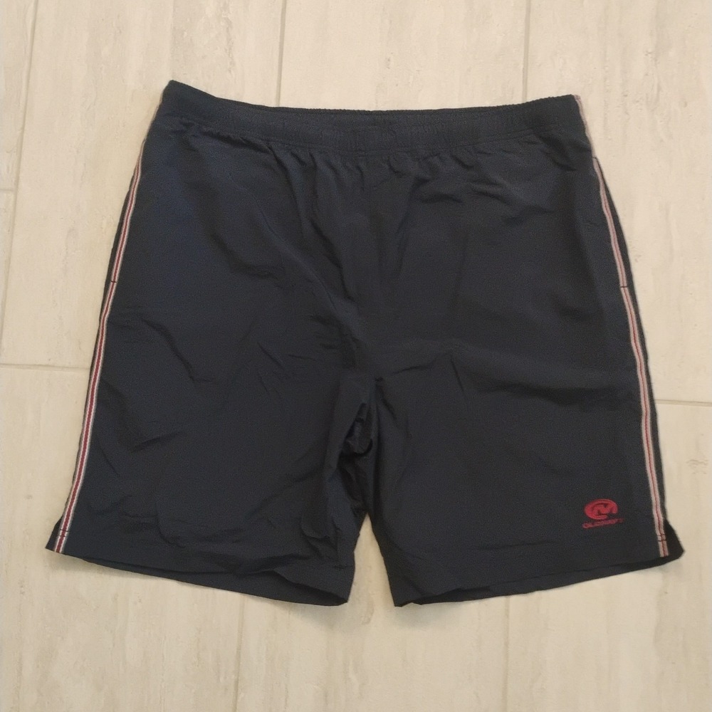 Vintage Old Navy Mens XL Black Nylon Athletic Shorts Made in Russia Mesh 90s Y2K